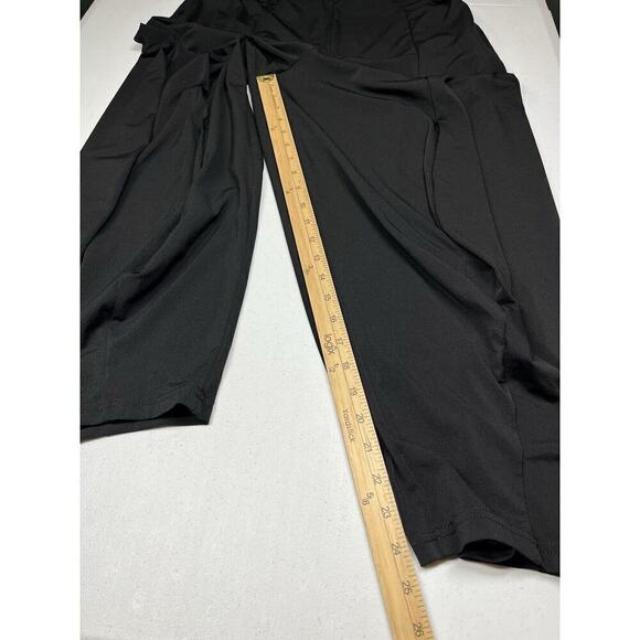 Anthropogie Womens Black Pull On Wide Leg Flowy Pant Size M - Picture 6 of 8